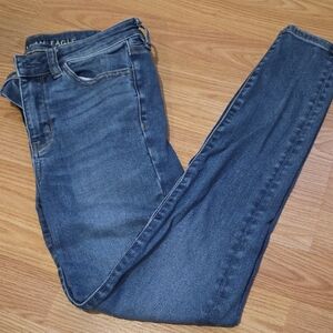 American Eagle Outfitters Women's Dark Blue Skinny Jeans